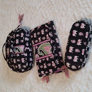 Trio of Vera Bradley, Pink Elephant